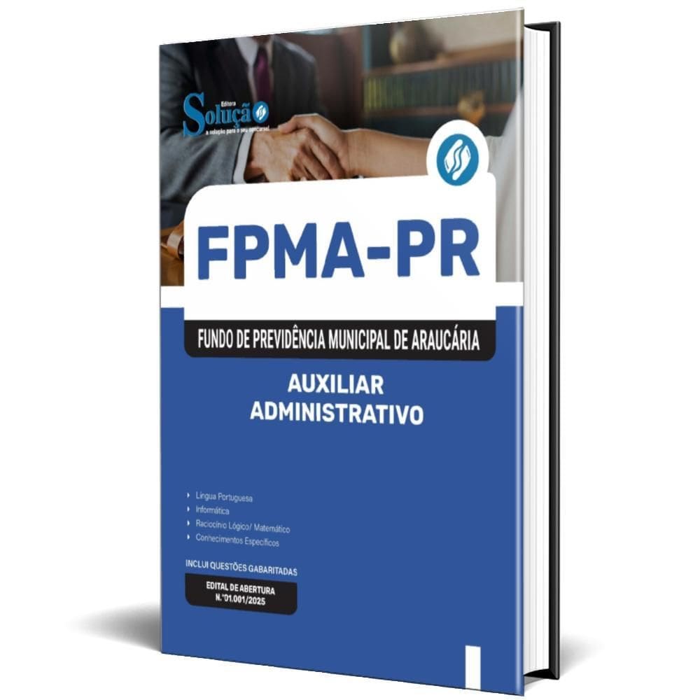 Apostila Fpma Pr 2025 - Auxiliar Administrativo