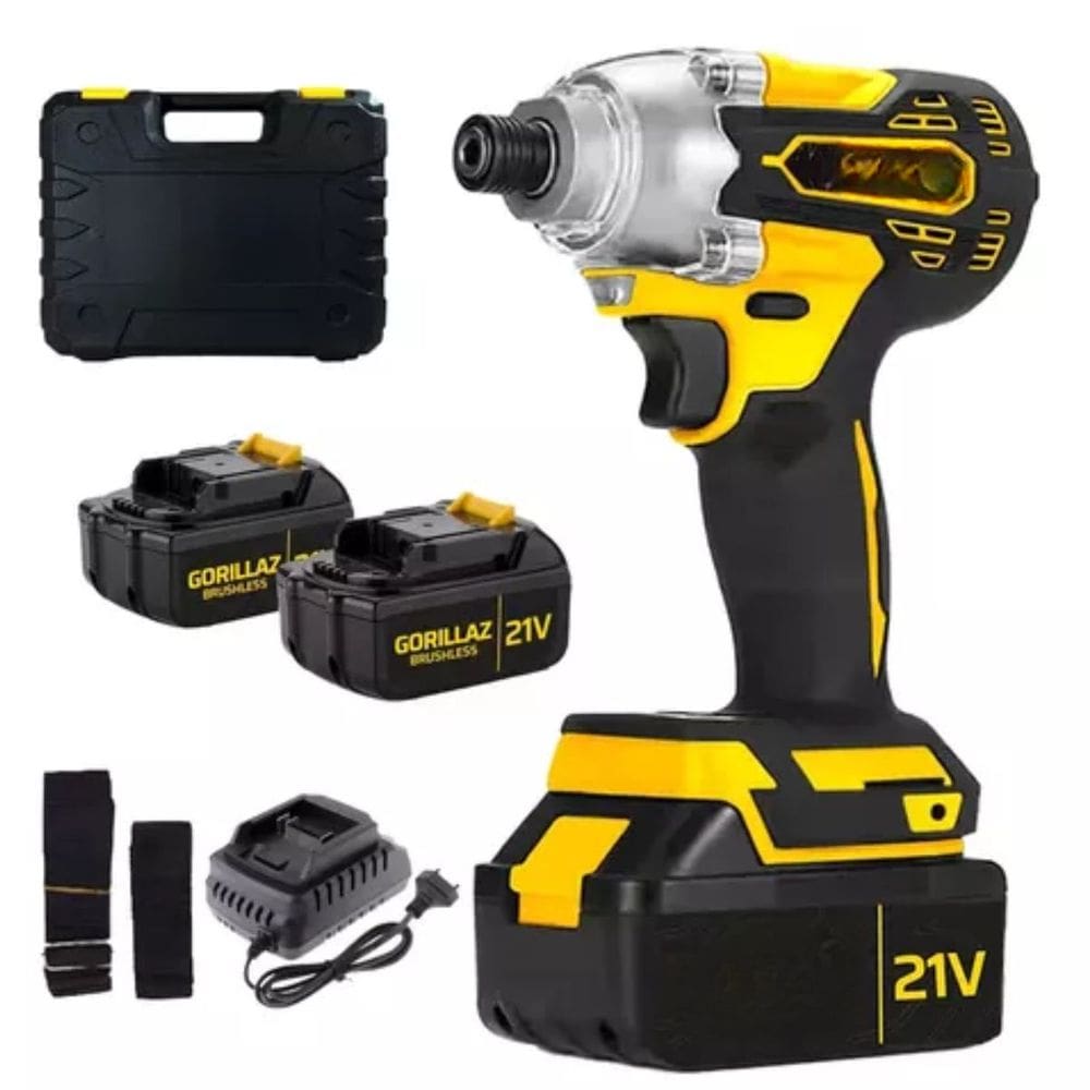 Parafusadeira 21v Com Maleta 2 Baterias Profissional