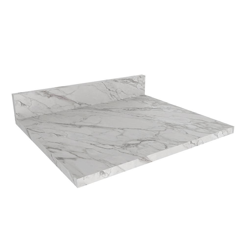 Tampo Para Balcao 60 Cm Cz3144 Marmore Branco Tecno Mobili Marmore Branco