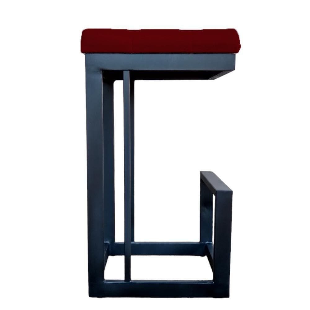 Banqueta Londres Base De Ferro Sued Marsala D`classe Decor
