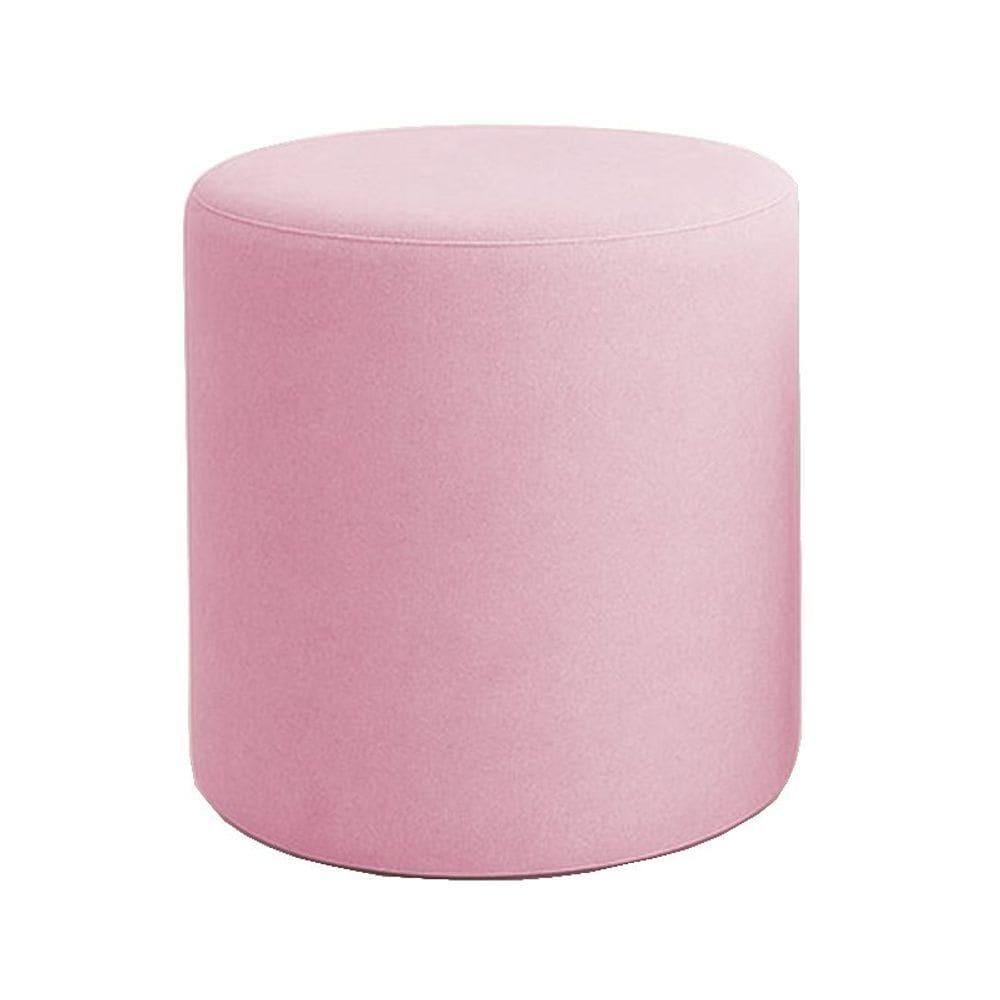 Puff Beca Cilindro Suede Live - 7 Decor Rosê