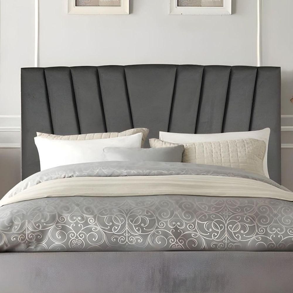 Cabeceira Casal Queen Size Cama Estofada 160 Cm Lile Linho Cinza