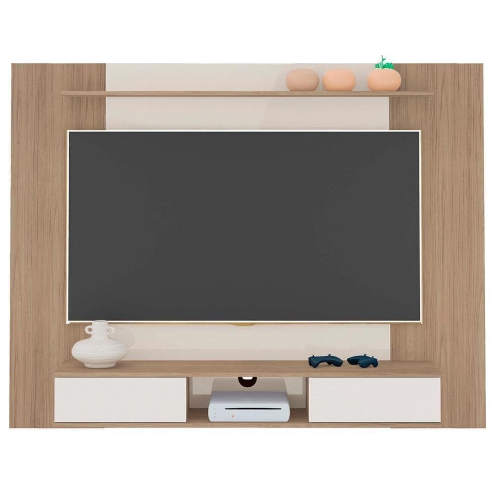 Painel Suspenso Para 72 Pol 176 Cm Carvalho Off White Arly Carv