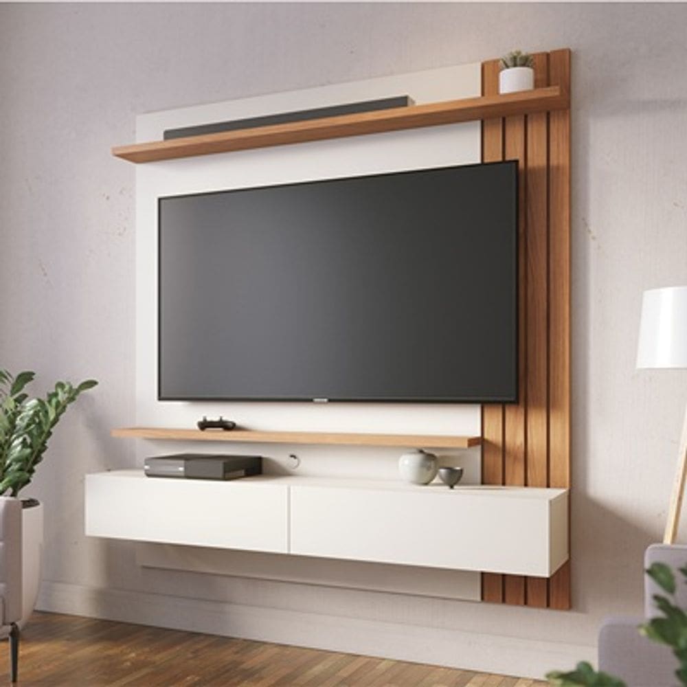 Painel Juriti 1.5 Para Tv Até 65 Polegadas Off White Freijo