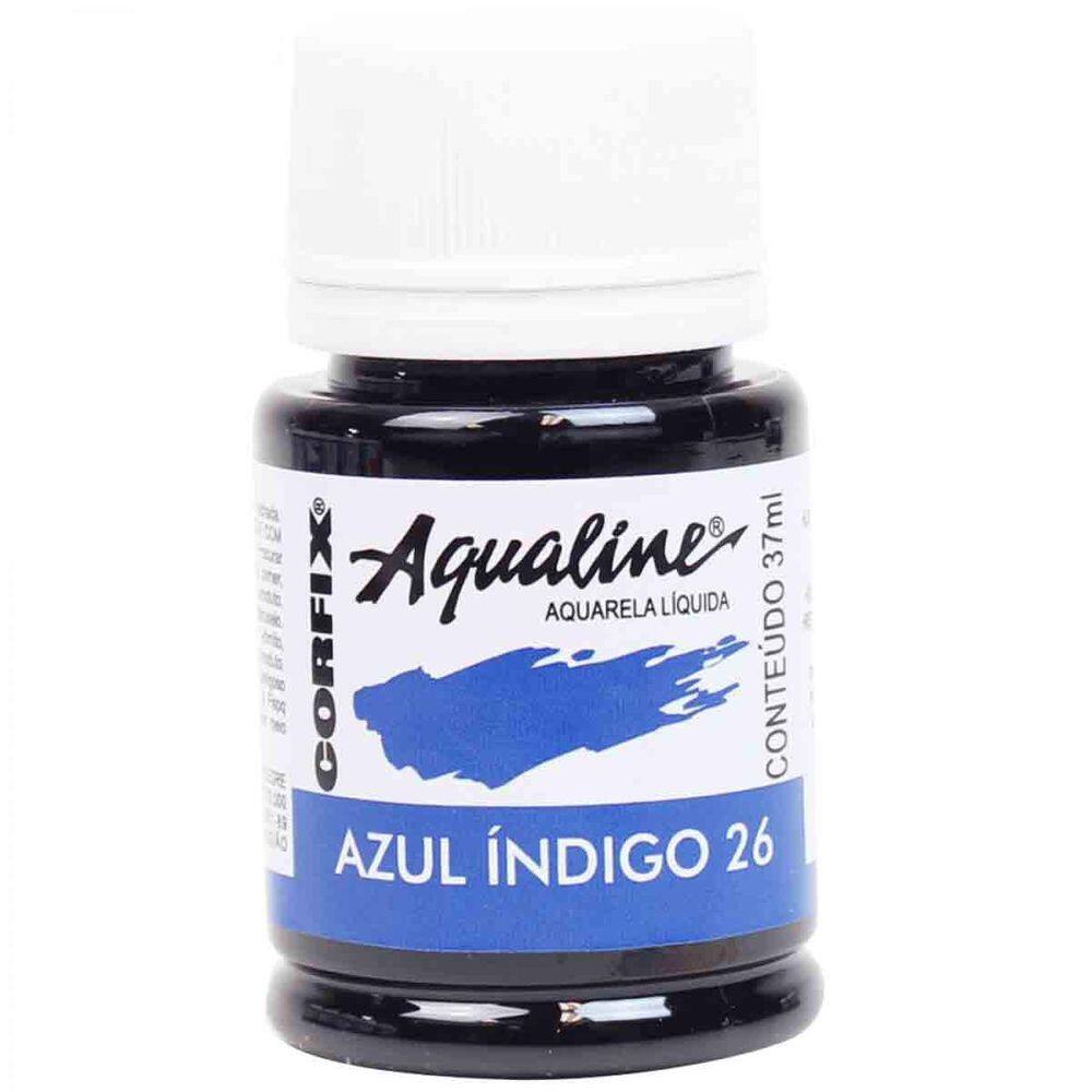 Tinta Aquarela Líquida Aqualine Corfix 26 Azul Indigo