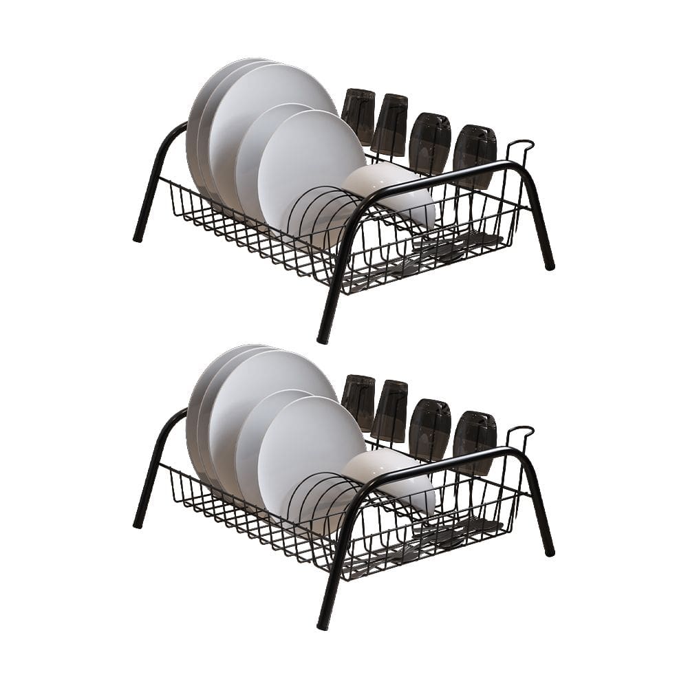 Kit 2 Escorredores de Louças Cama Isabela com Porta Copos Preto