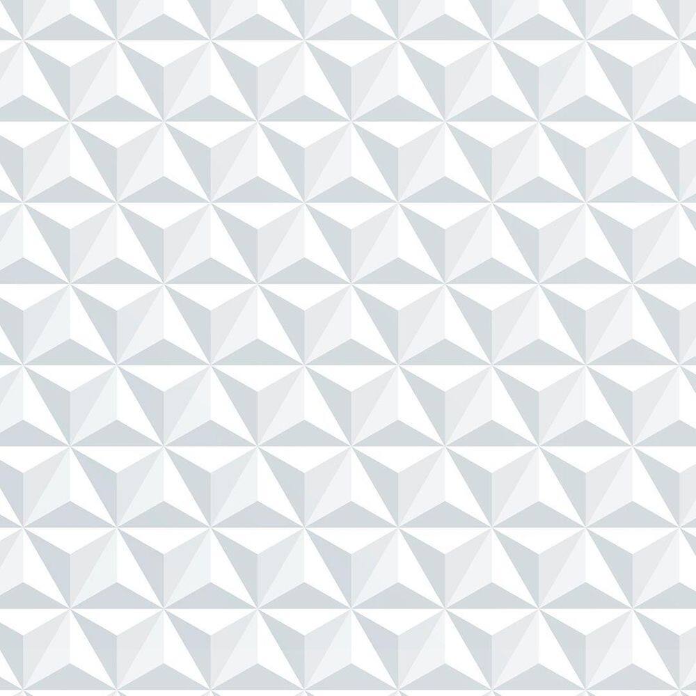 Papel De Parede Adesivo Geométrico Triângulo Branco - 3,0M
