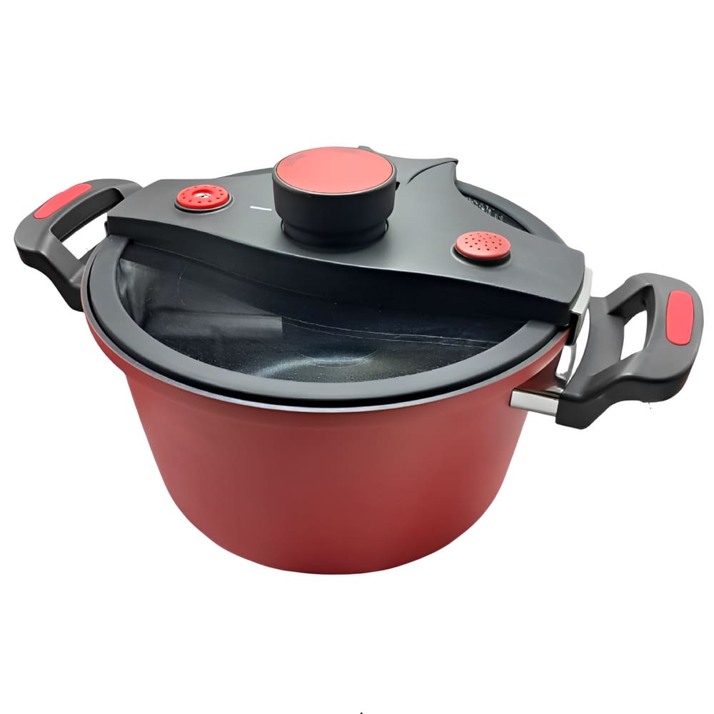 Panela De Pressão 6L De Indução Em Alumínio Cerâmico Com Fechamento Externo