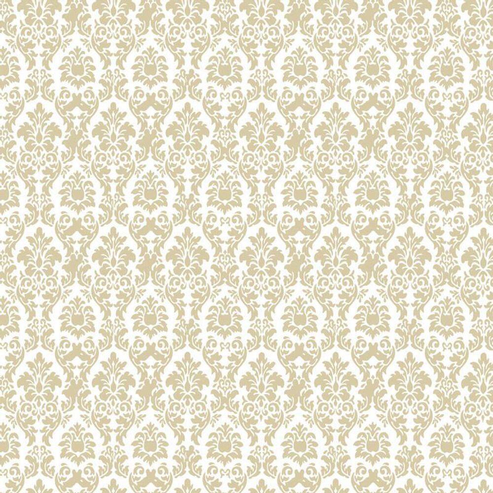 Papel De Parede Ouro Opaco E Branco Adesivo Quarto Sala