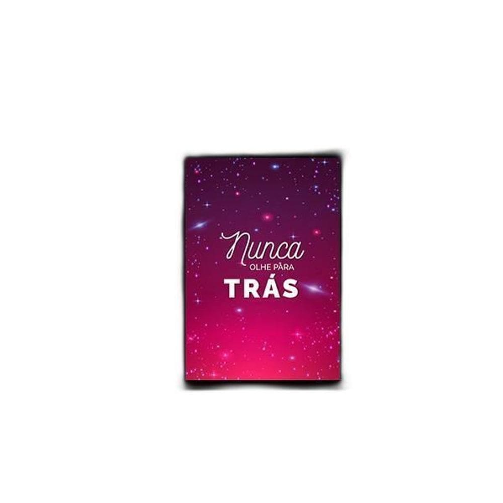 Quadro Nunca Olhe Pra Trás 33X24Cm - Com Vidro Moldura Preta