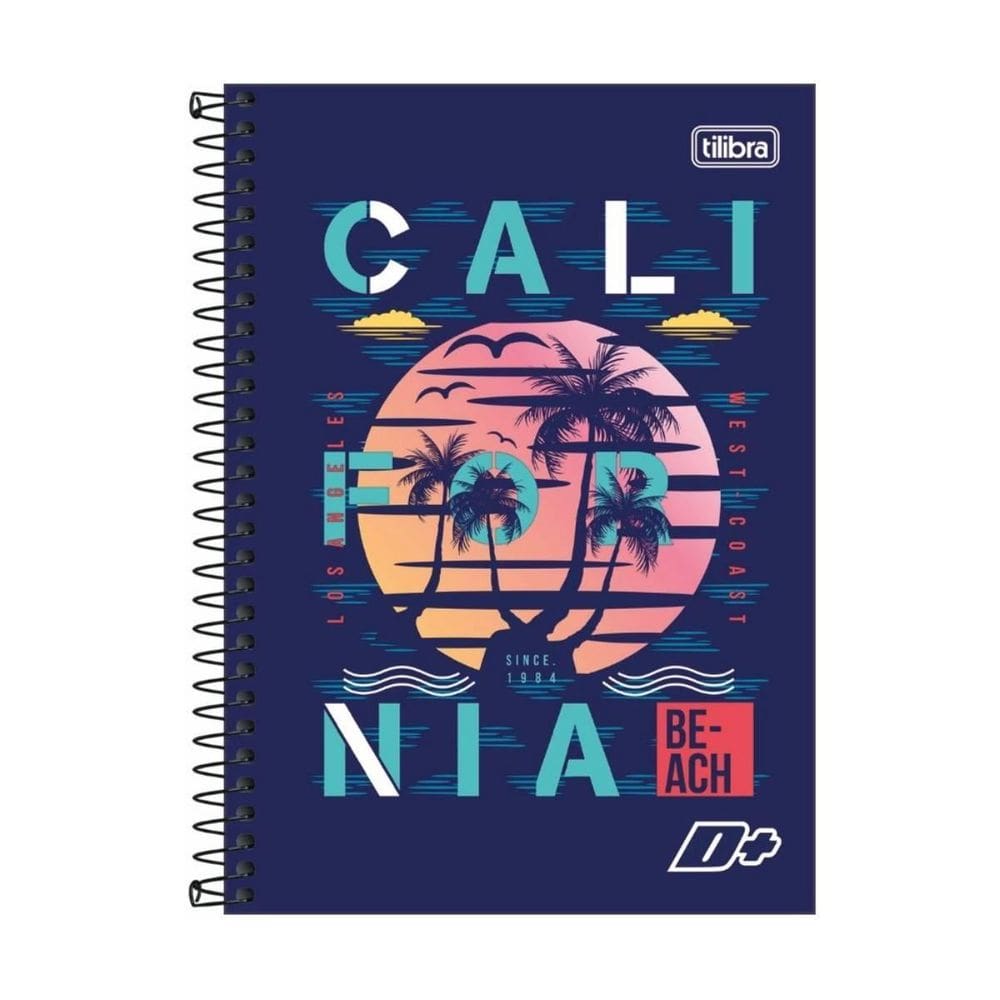 Caderno Espiral Capa Dura 1 Matéria 96 Folhas Califórnia