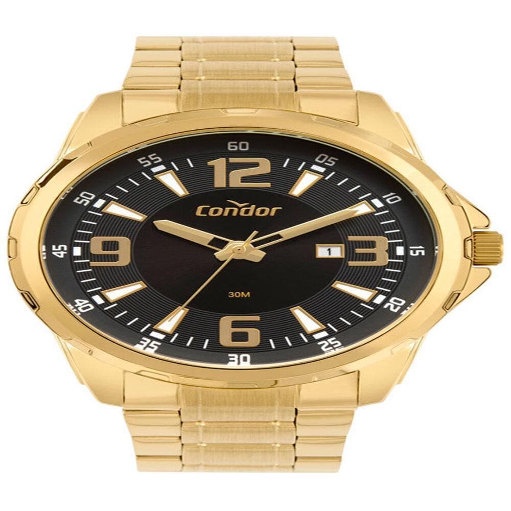 Relógio Condor Masculino Speed Dourado Kit Copc32Cf/K4P