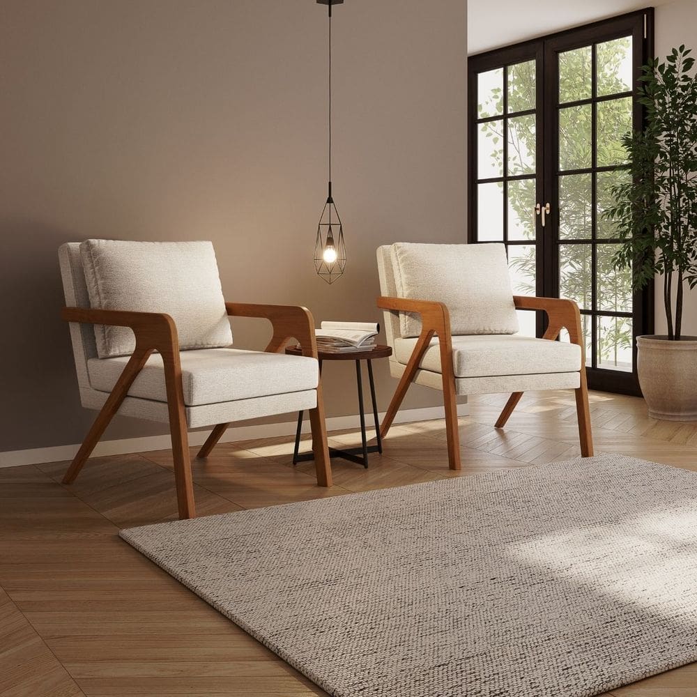 Kit 2 Poltrona Decorativa Moderna Sala Escritório Xangai