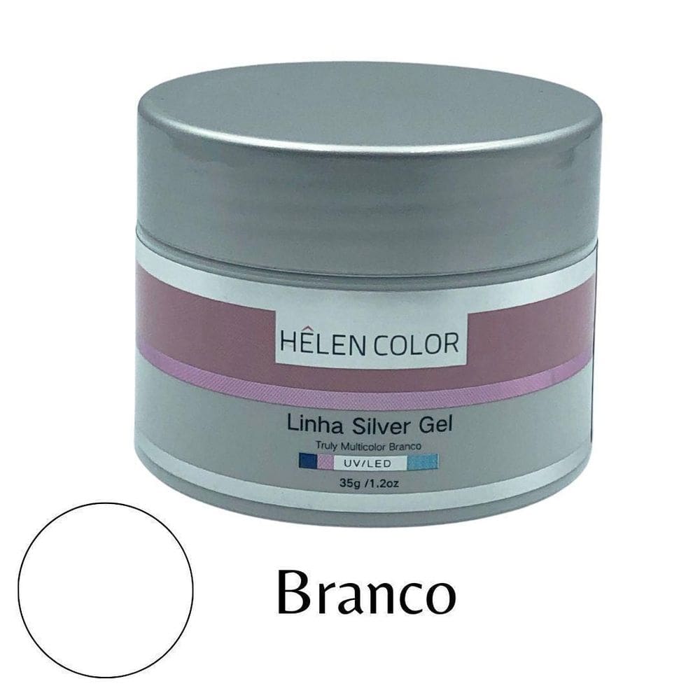 Gel Para Unhas De Gel Helen Color Linha Silver - Branco 35G