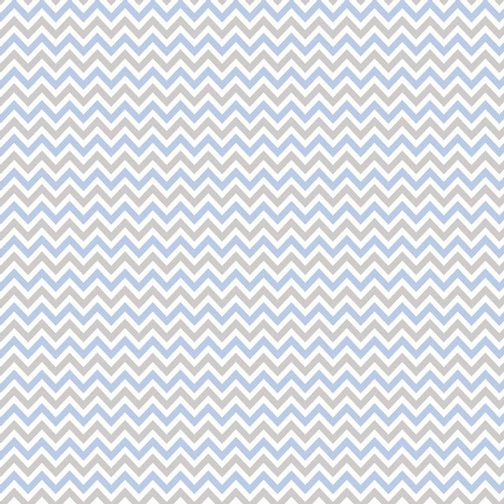 Papel Parede Azul Cinza E Branco Chevron Adesivo Decorativo