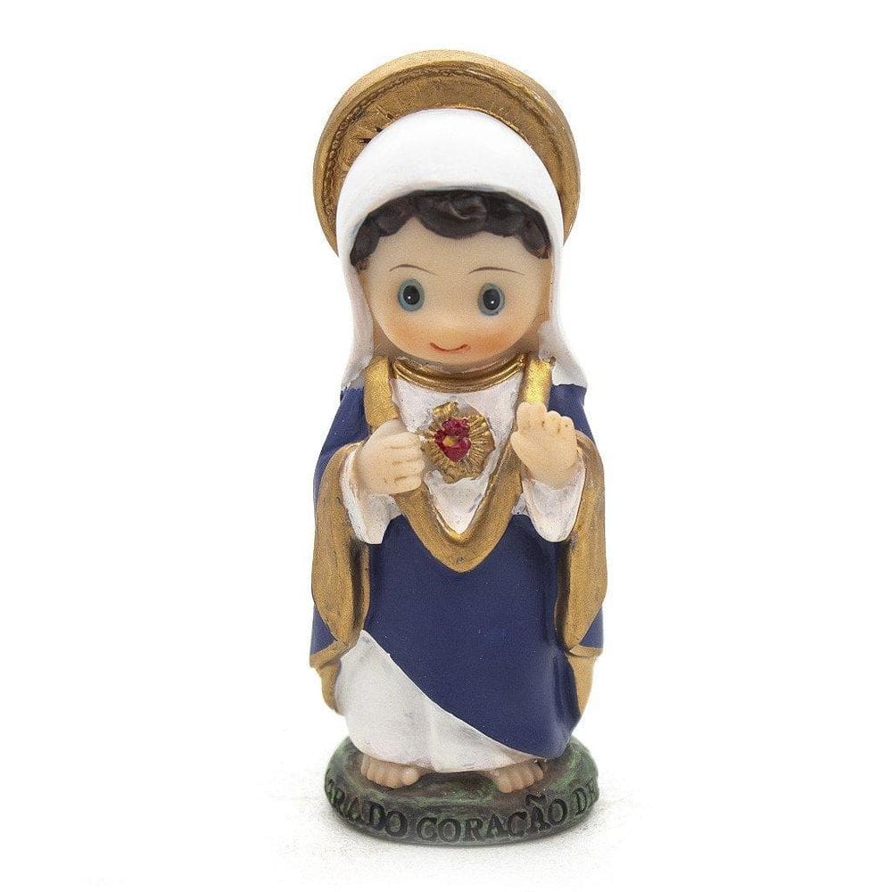 Imagem Imaculado Coração Maria Infantil Importada Resina 8