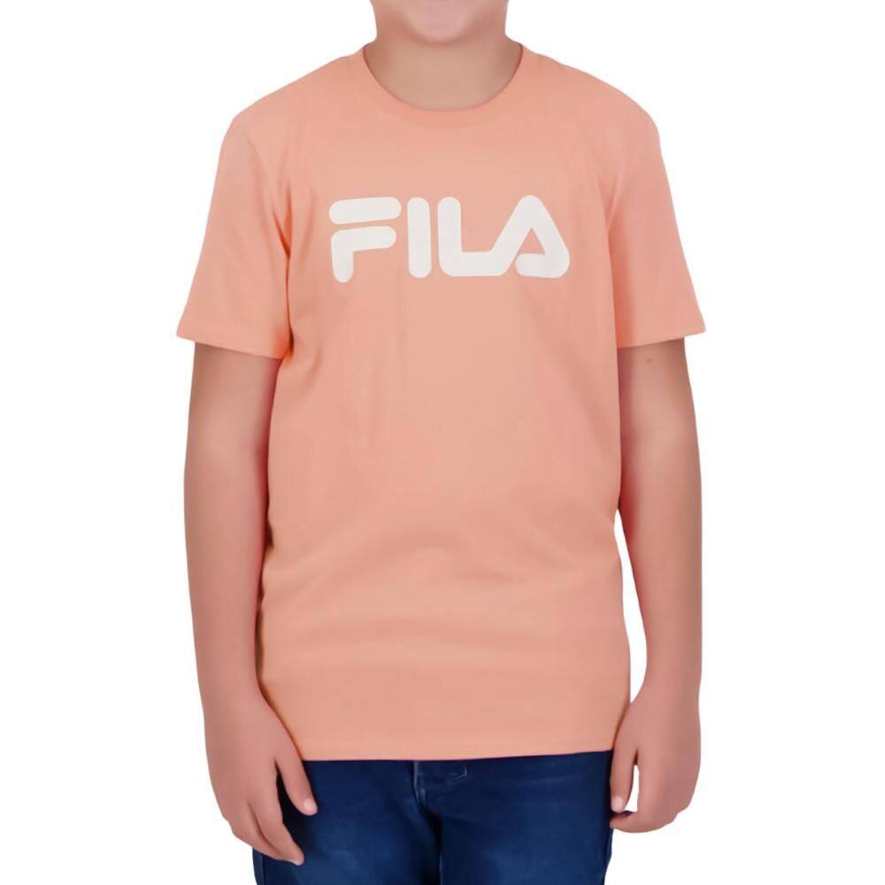 Camiseta Fila Letter Premium Juvenil Nude Rose