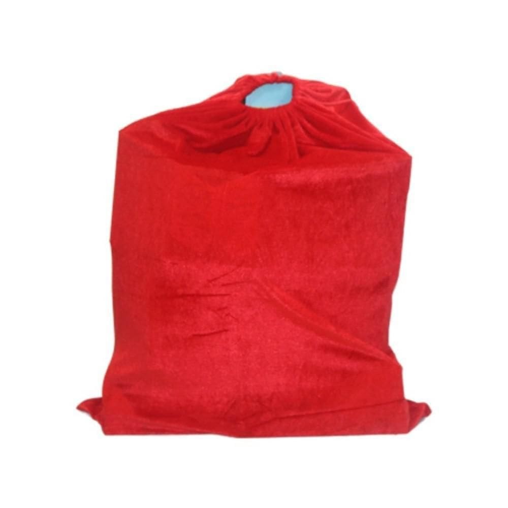 Sacola De Papai Noel De Presentes Vermelha Em Veludo