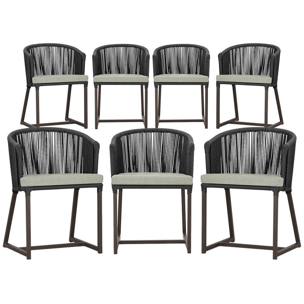 7 Cadeiras de Jantar Área Noronha em Alumínio