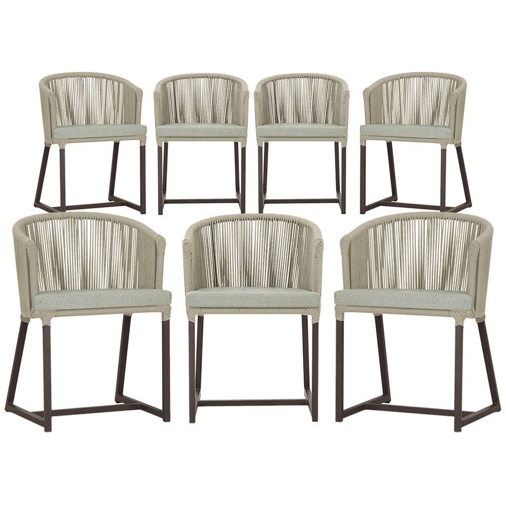 7 Cadeiras de Jantar Área Noronha em Alumínio