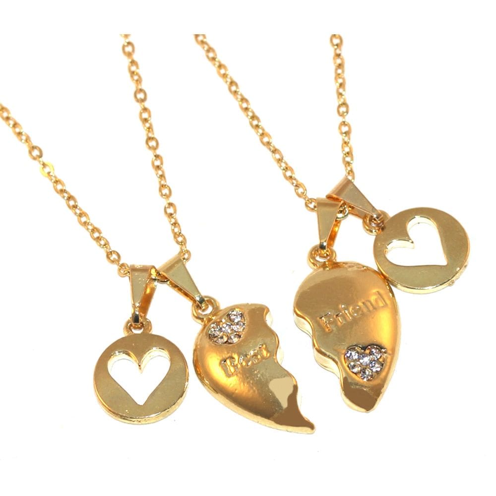 Colar Best Friends Amo Minha Amiga Folheado Ouro 18k