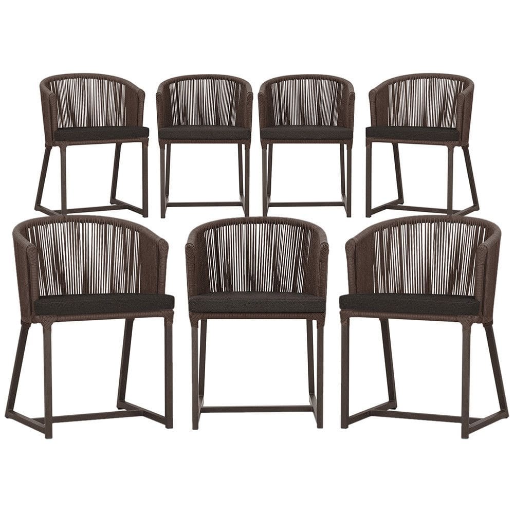 7 Cadeiras de Jantar Área Noronha em Alumínio