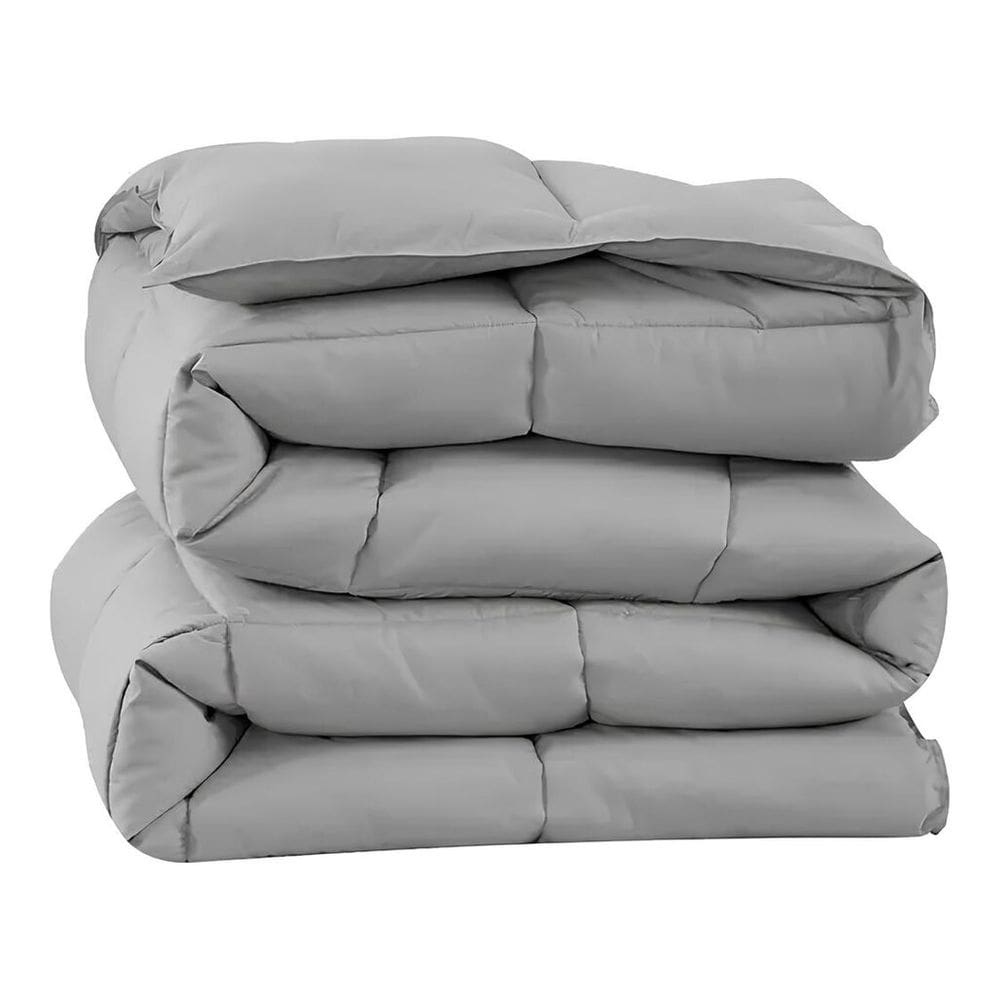Edredom King Toque de Pluma 260 x 280 cm Ecopluma Camesa Cinza Premium