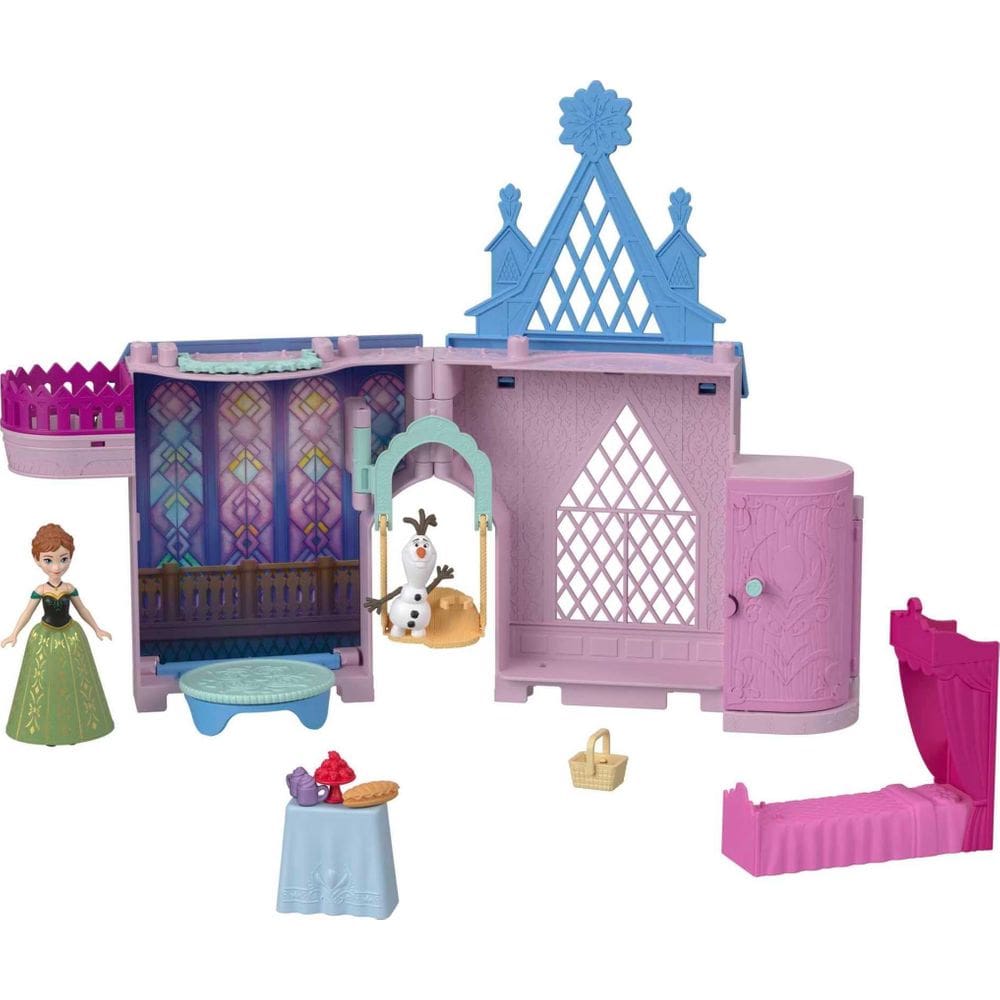 Casa de bonecas Mattel Disney Frozen Anna Castle com boneca pequena
