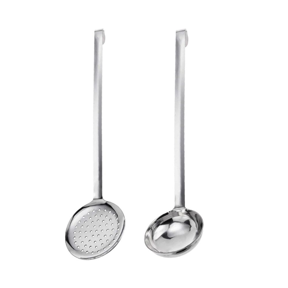 Escumadeira e Concha Inox Utensilios Buffet Restaurante 50cm