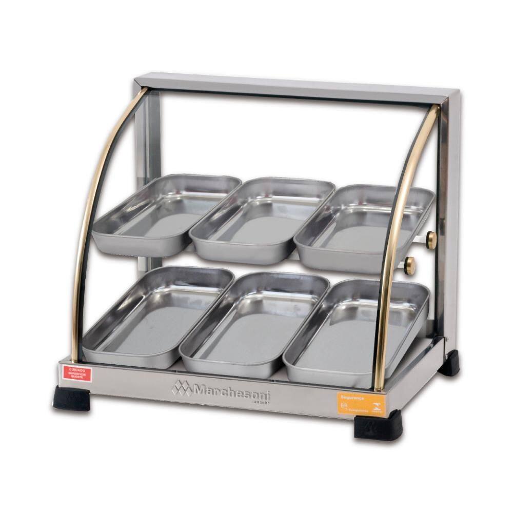 Estufa para Salgados 6 Bandejas Dupla Marchesoni Linha Ouro Inox 220V - EF.2.262