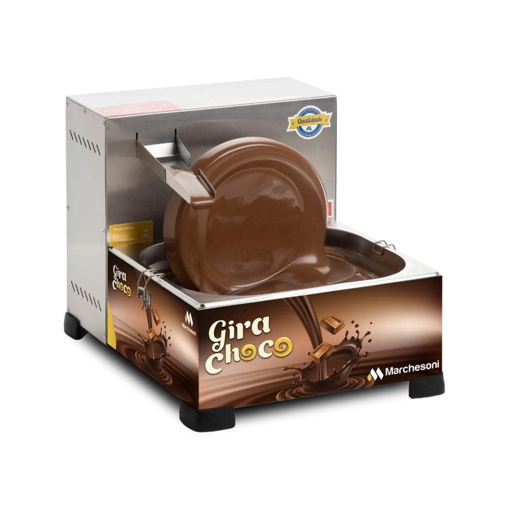 Derretedeira de Chocolate 5kg Marchesoni Gira Choco com Roda Giratória Inox 220V - GC.1.152