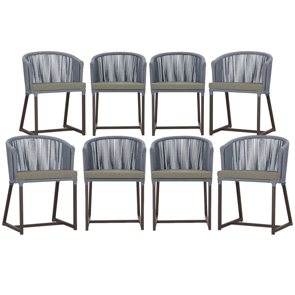 8 Cadeiras de Jantar Área Noronha em Alumínio