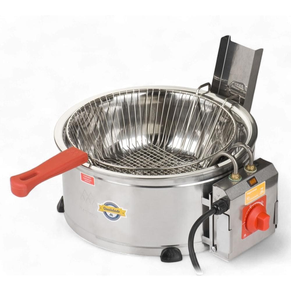 Fritadeira Elétrica Industrial Tacho 7,5 Litros Marchesoni Esmaltada 3000W 220V - TH.1.702