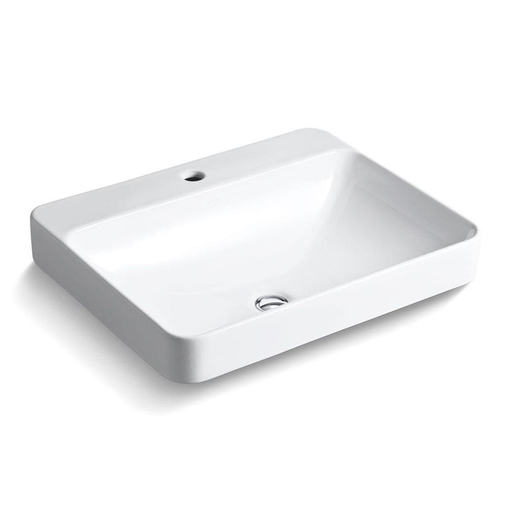 Vox Cuba De Apoio Retangular Branca/ 1 Furo 584X460Mm-Kohler