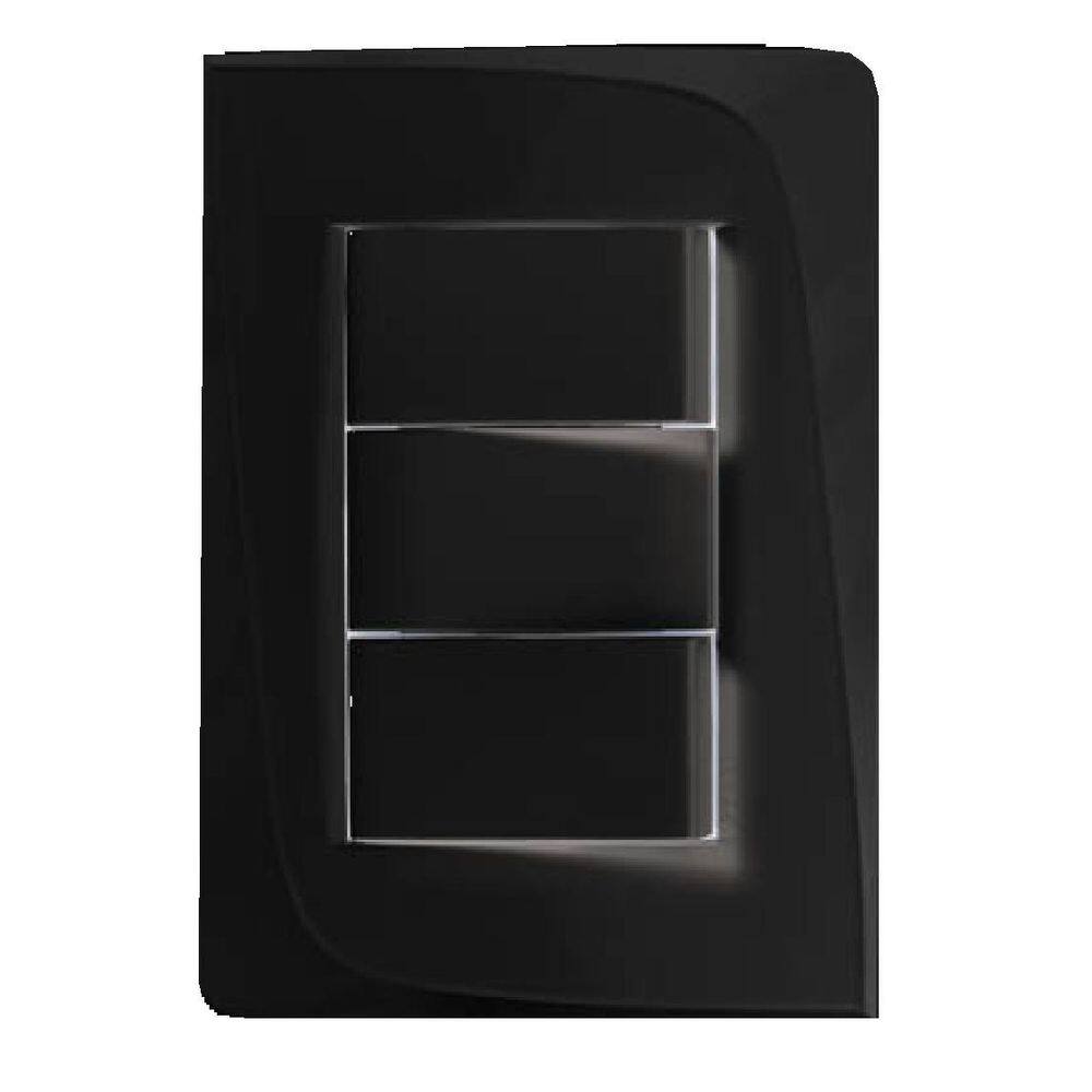 Conjunto 2 Interruptor Simples 10A Pezzi Preta Tendenza