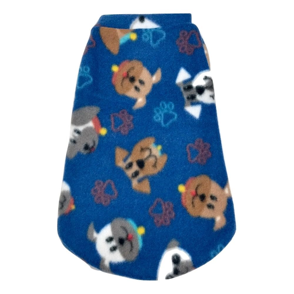 Roupa capa soft para cachorro azul com estampada tamanho P
