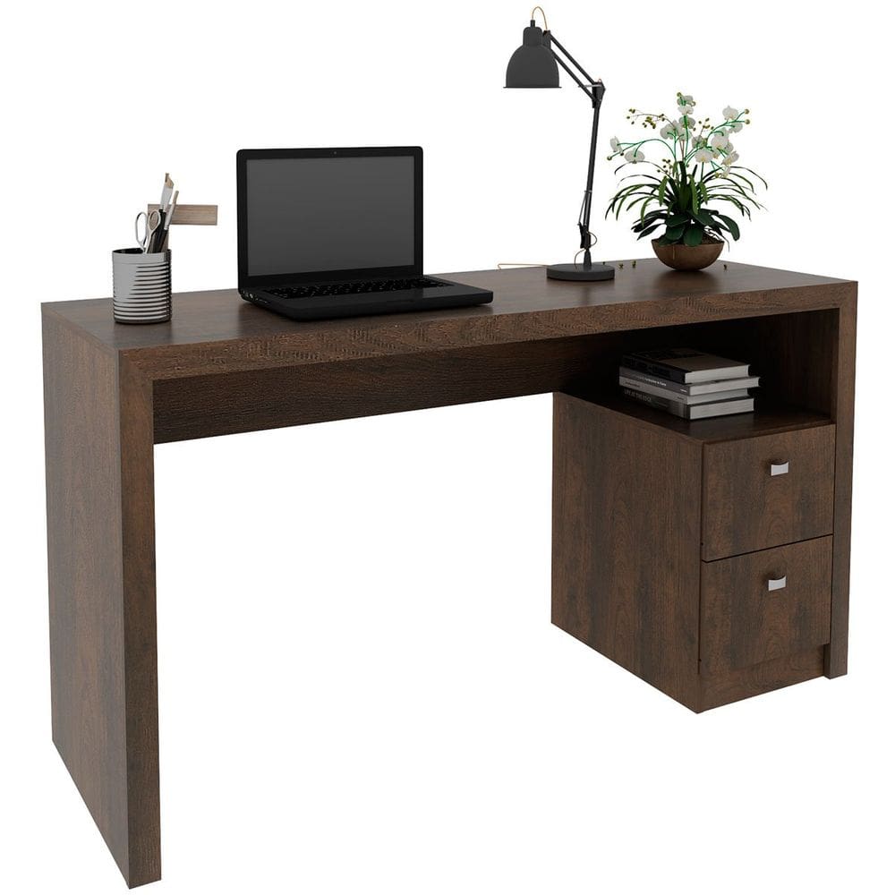 Mesa para Escritório Escrivaninha 2 Gavetas