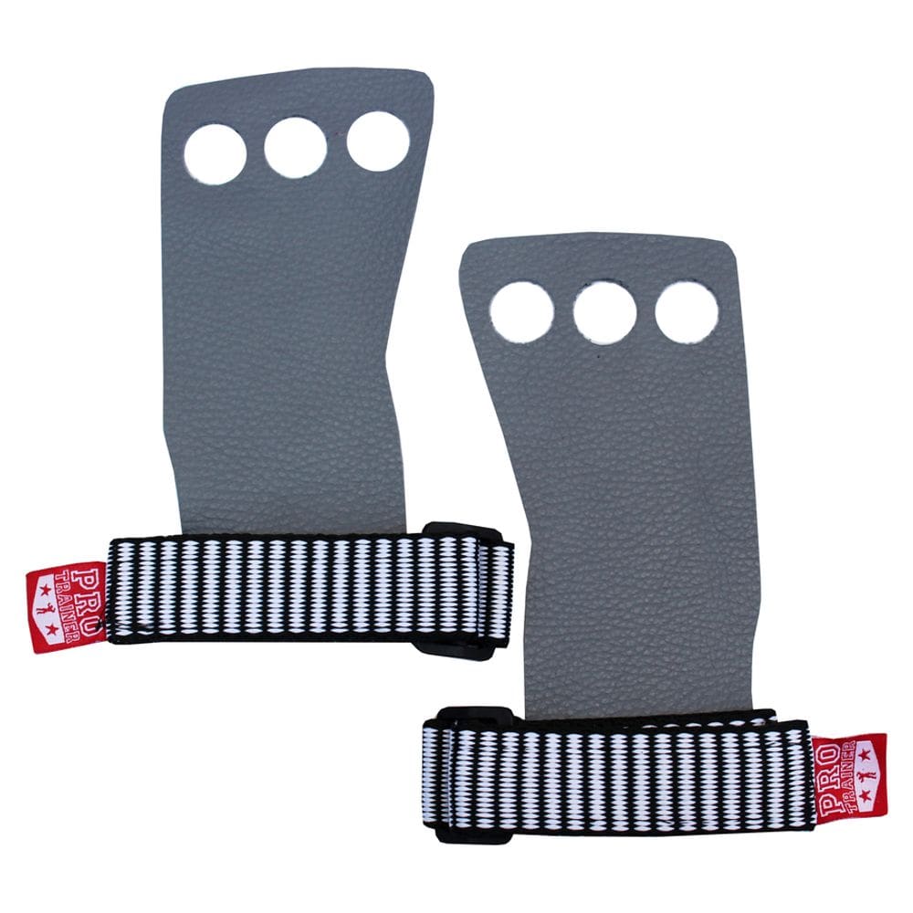 Grip 3 furos crossfit luva dedos protetor cinza g