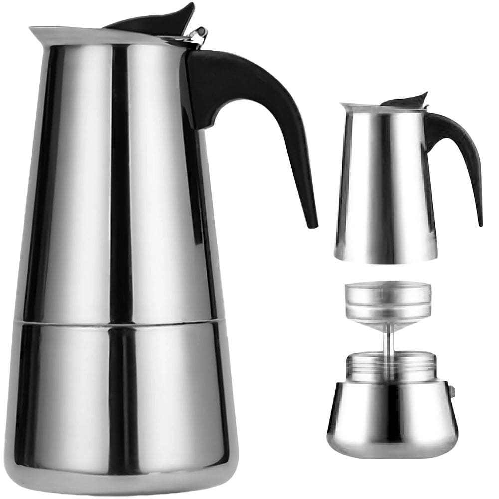Cafeteira Italiana Portátil Splendore 450ML 9 Xicaras De Aço Inox