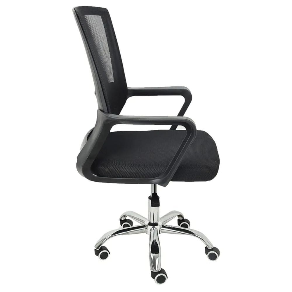 Cadeira De Escritório Base Cromada Ergonômica Home Office