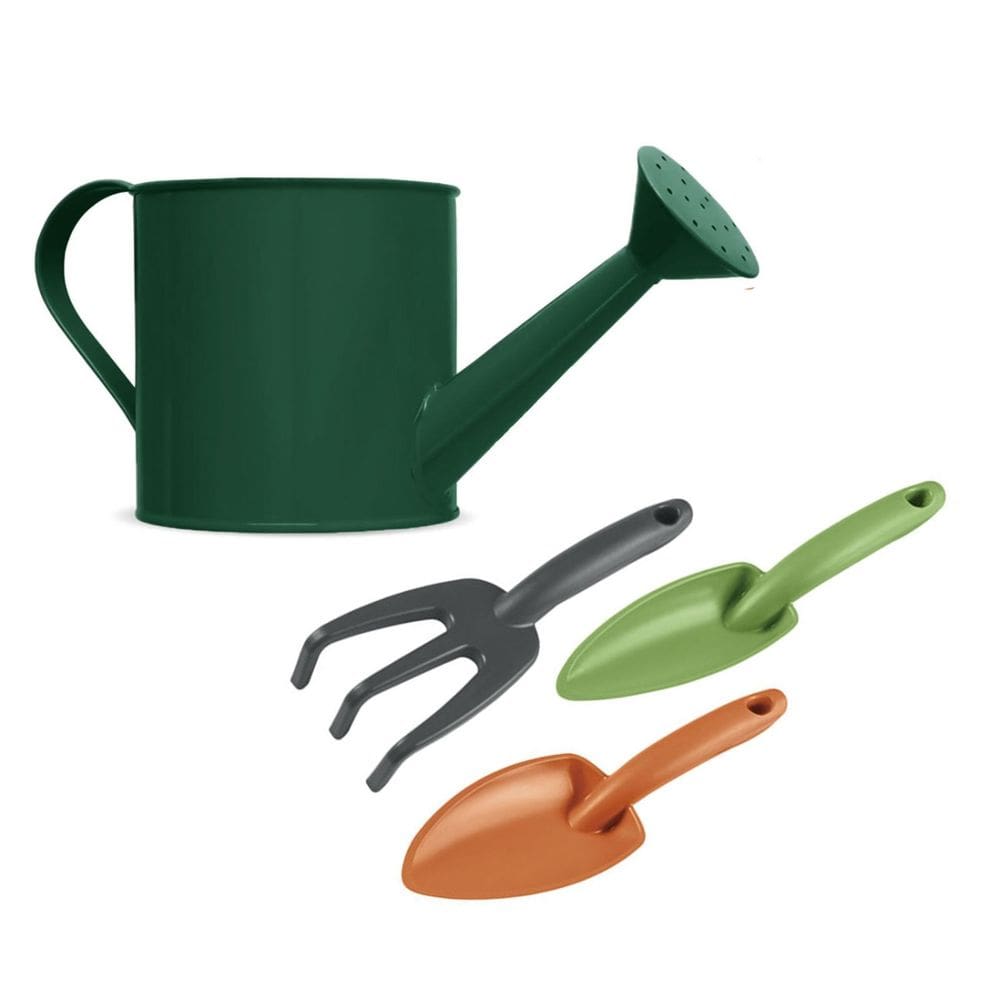 Regador de Planta Verde Kit Ferramenta Jardinagem