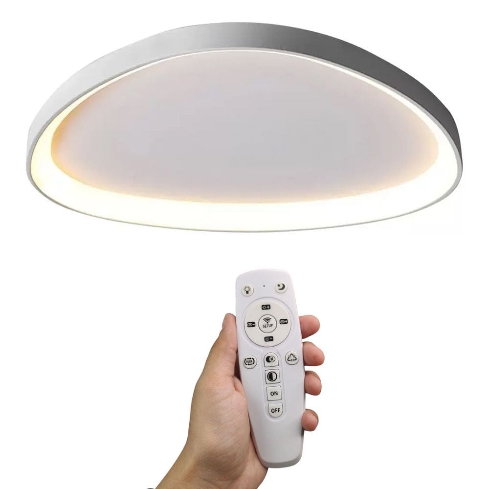 Luminaria Paflon Sobrepor Organica Led 3 Tons Controle Remoto Teto Decoraçao Iluminaçao