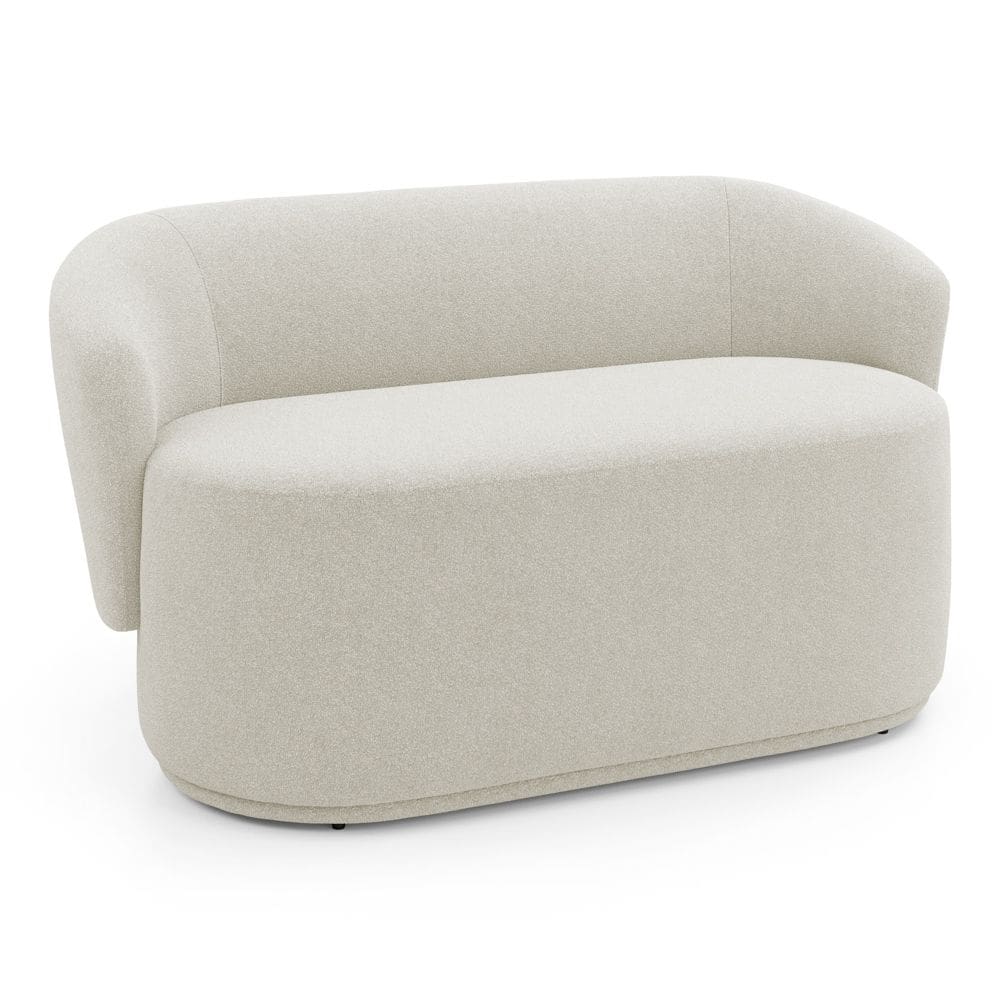 Namoradeira Decorativa Orgânica Mavi 02 Lugares Bouclê Creme - Desk Design