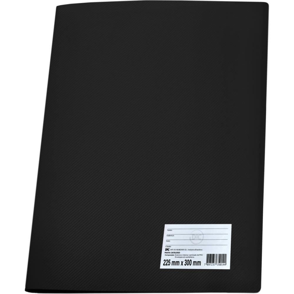 Pasta Catálogo A4 10 Envelopes Finos Preta 10 unid - Dac