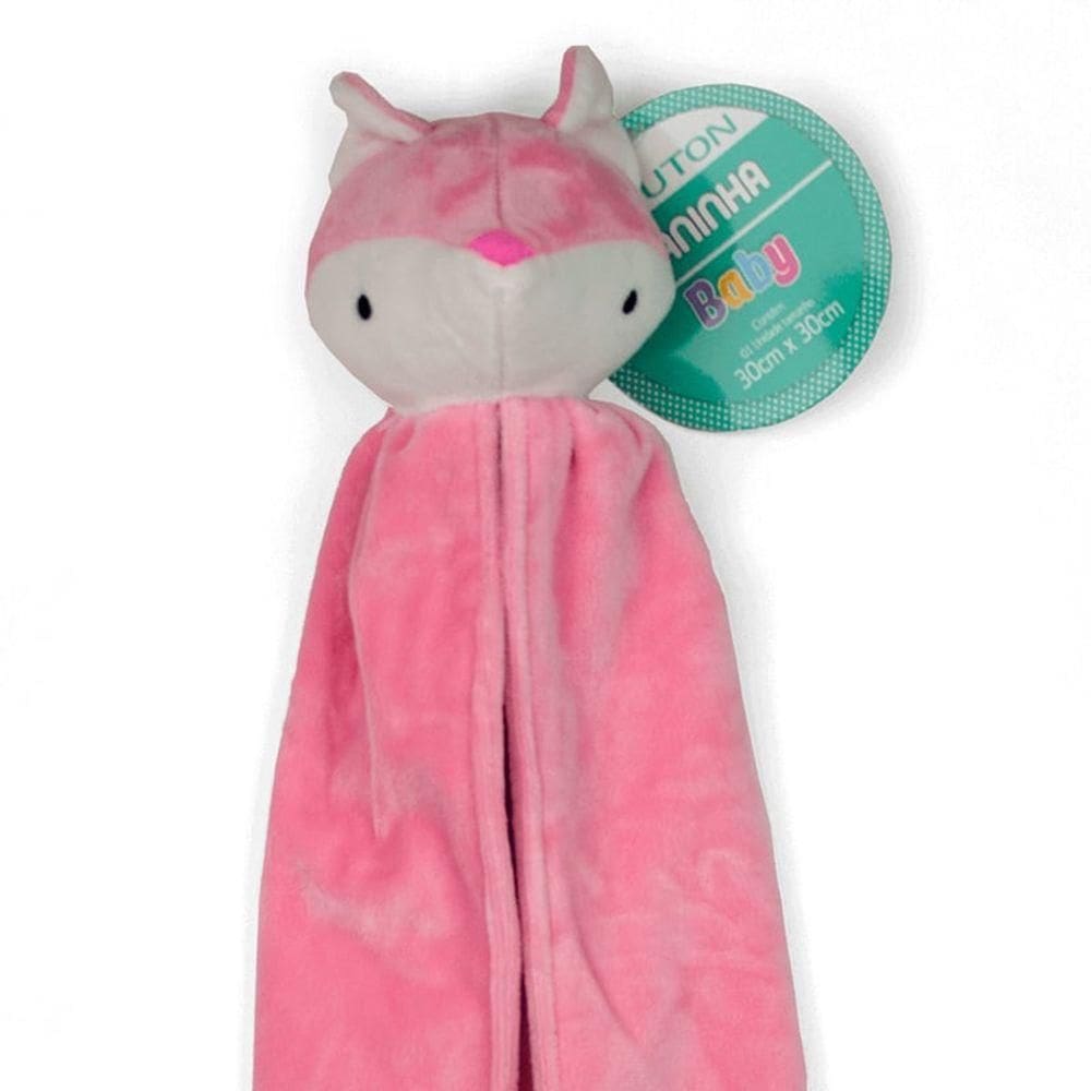 Naninha Bouton C- Prendedor De Chupeta E Pelúcia Raposa Rosa