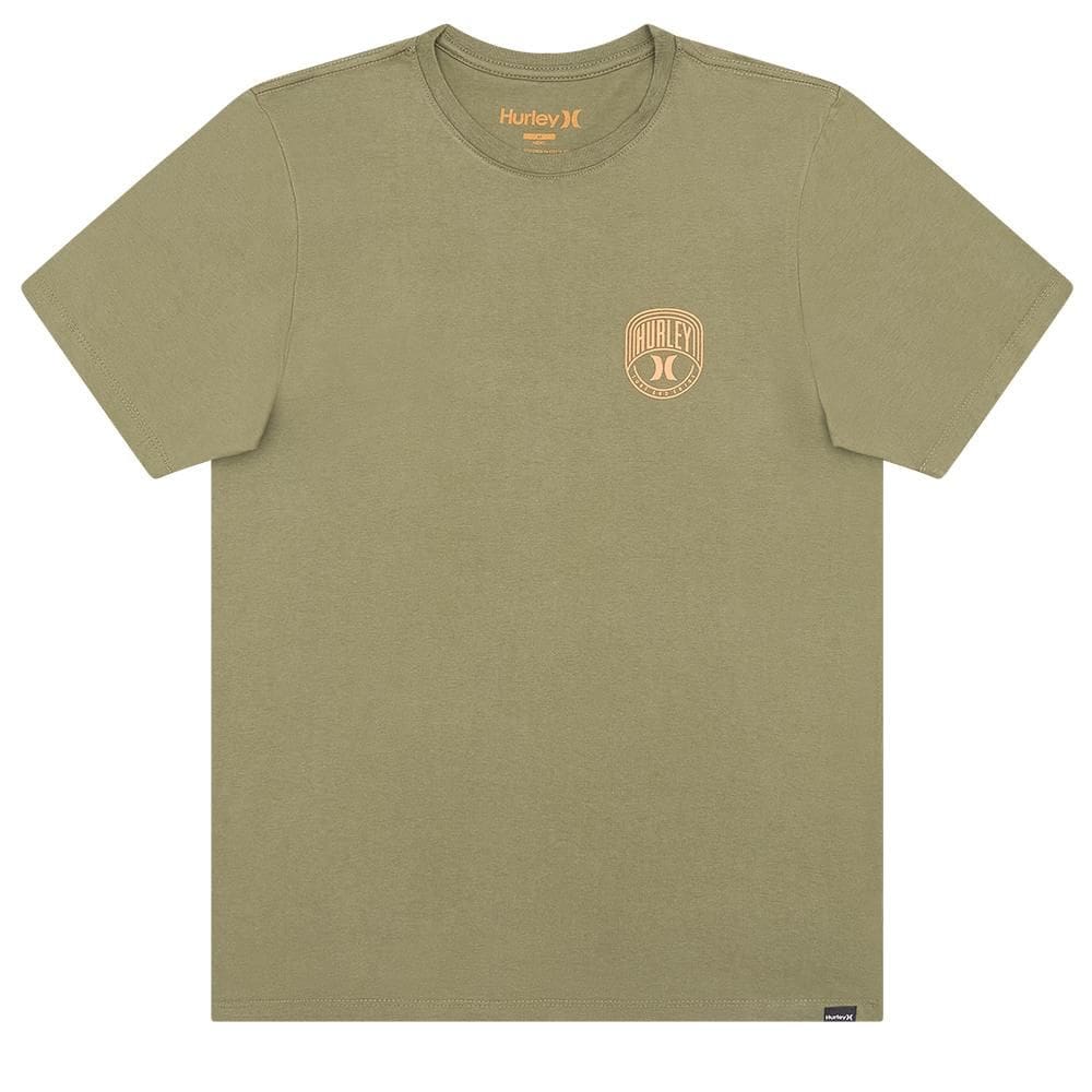 Camiseta Hurley Escudo WT25 Masculina Militar