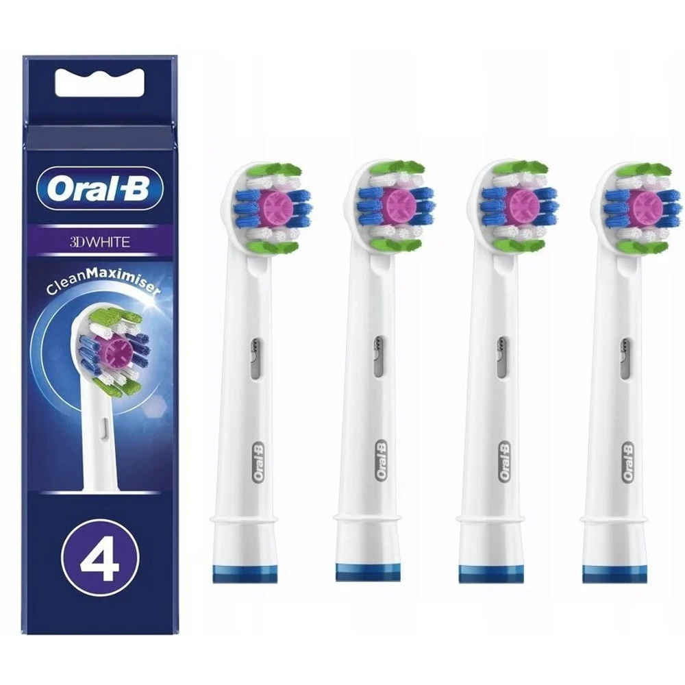 Cabeças de escova de dentes Oral-B 3D White 4 peças (brancas)