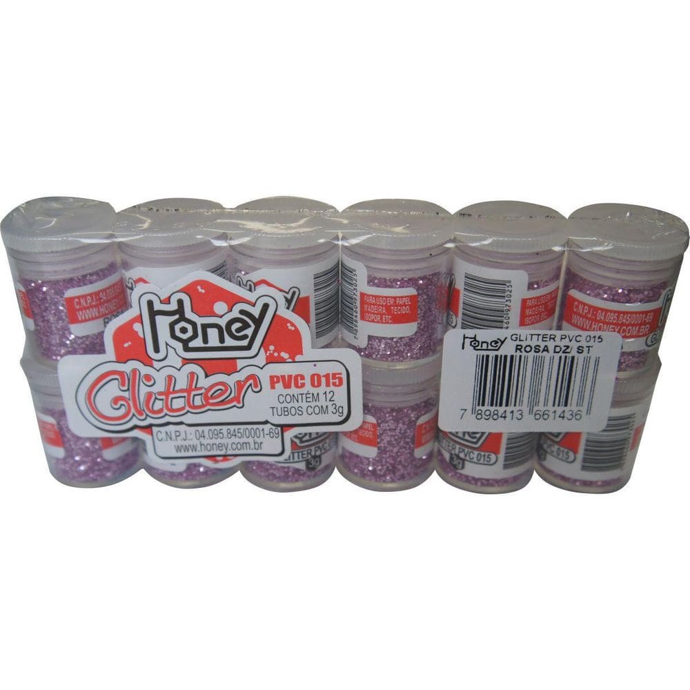 Glitter Pvc Rosa Potes 3G.