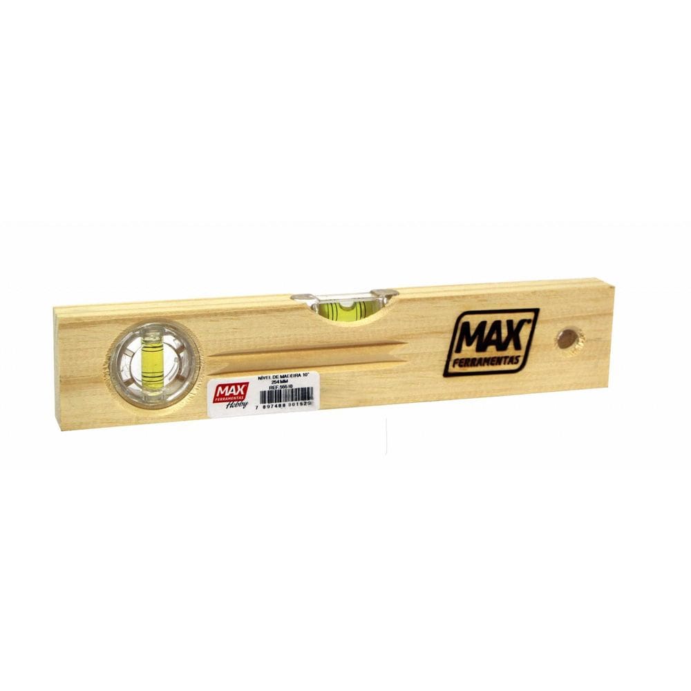 Nível de Madeira 10 Pol 254 mm Max Ferramentas