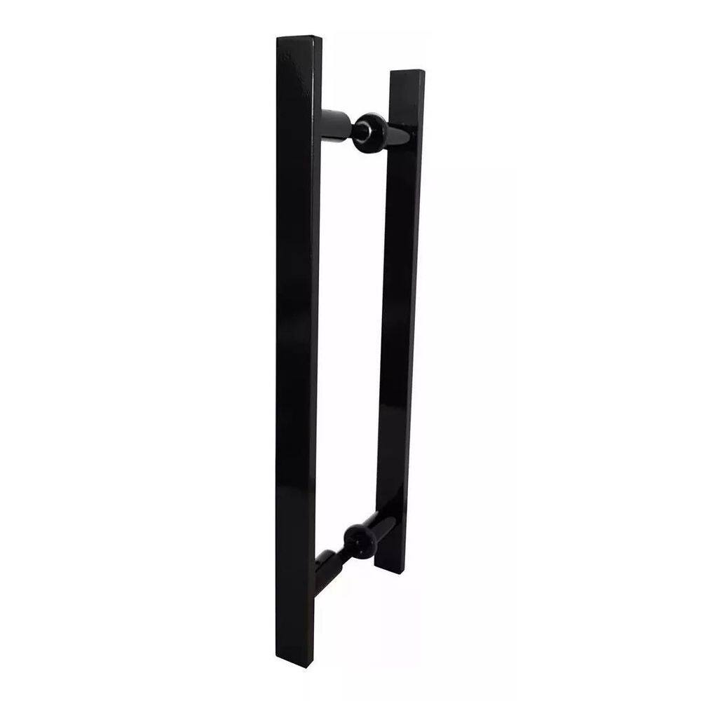 Puxador Para Portas Madeira / Vidro Alumínio Preto - 60 Cm